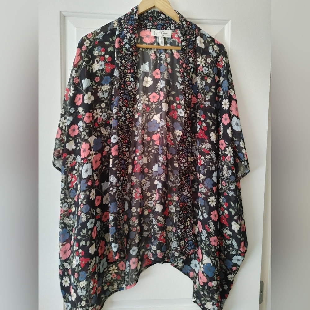 🌞Jessica Simpson Floral Flowy Kimono Cardigan ~ One Size
